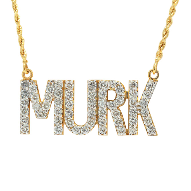 1N170921-01 Custom Diamond MURK Pendant with Necklace